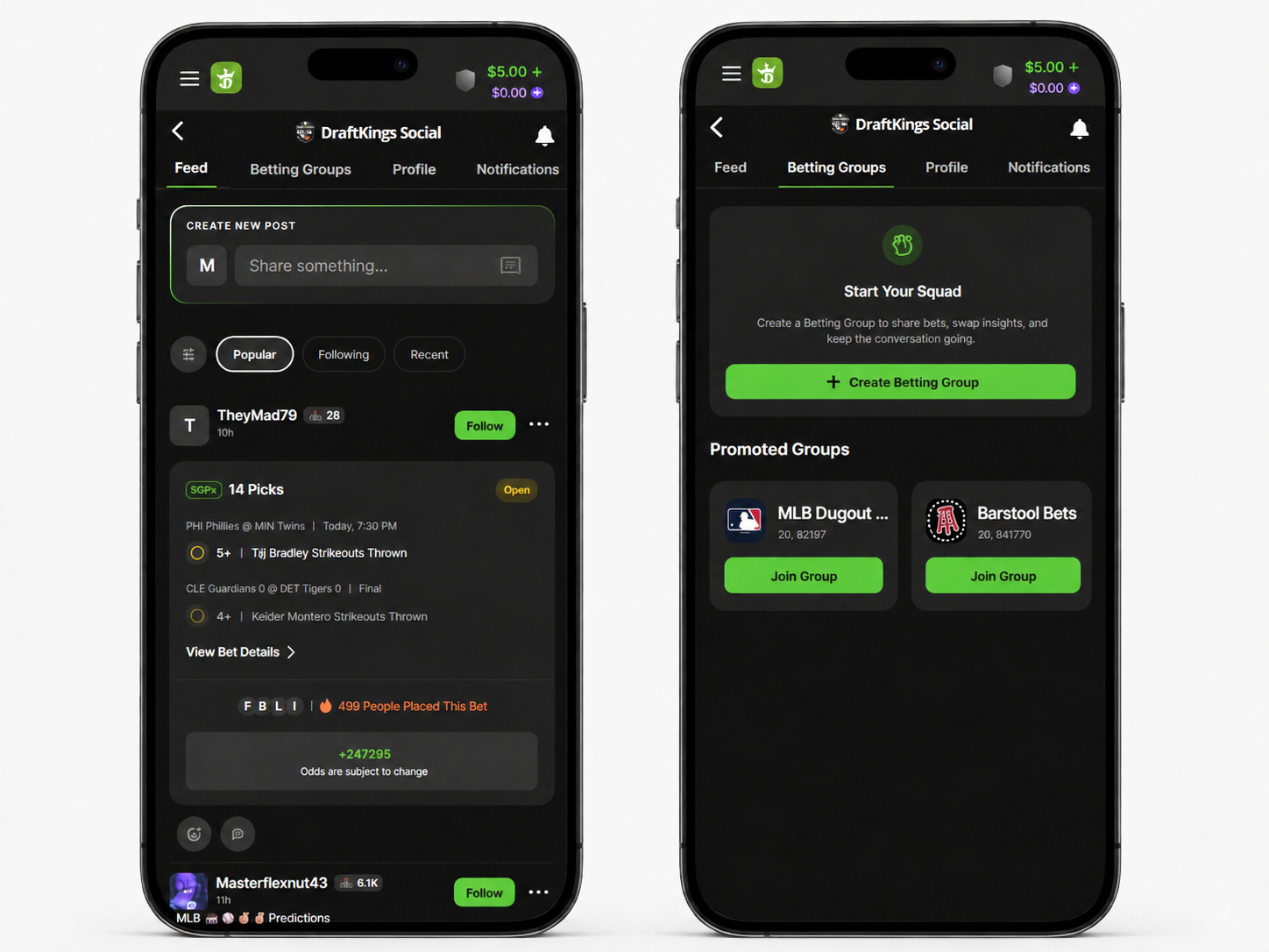 DraftKings Social